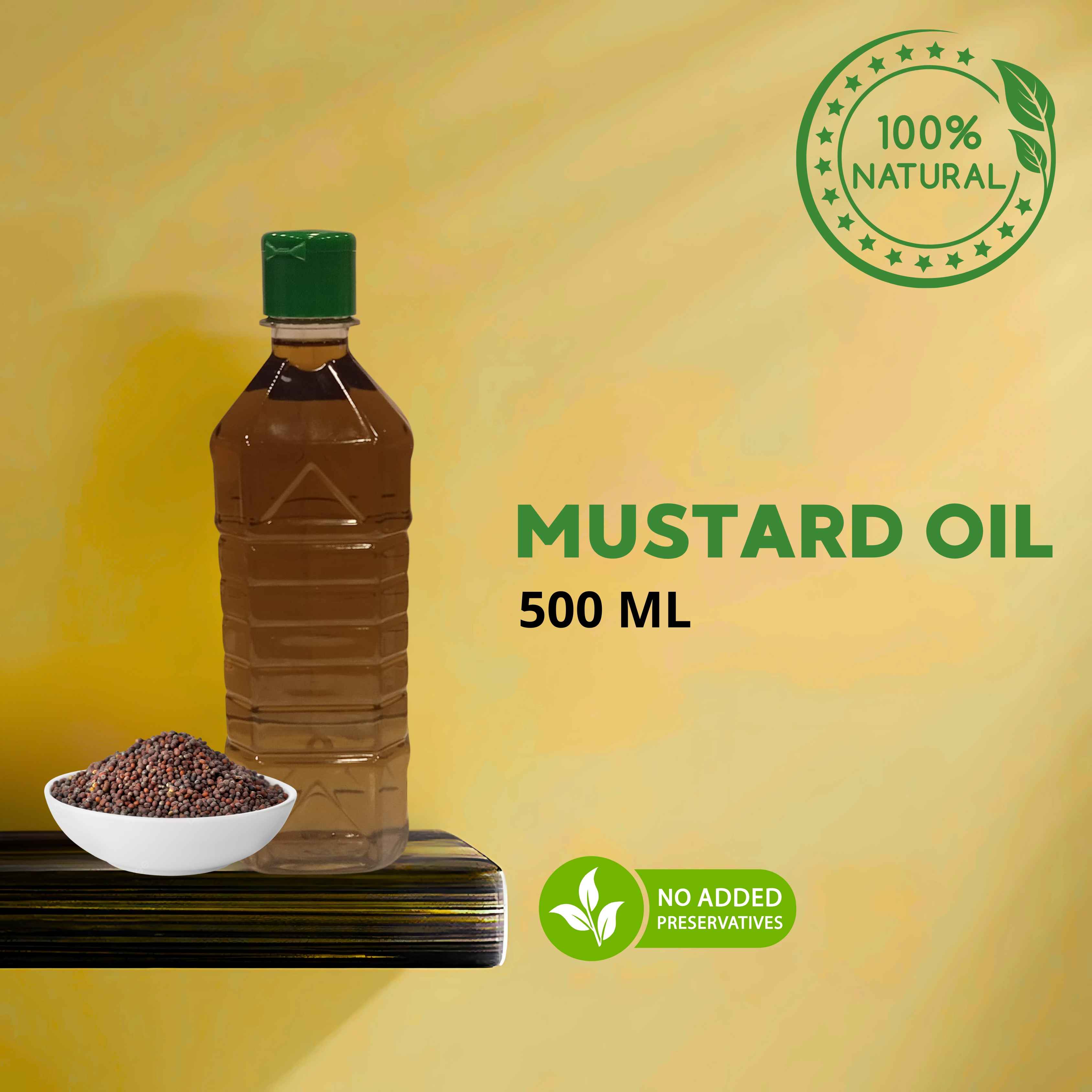 Wood Pressed Mustard Oil 1/2 Lit(மர செக்கு கடுகு எண்ணெய்)